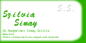 szilvia simay business card